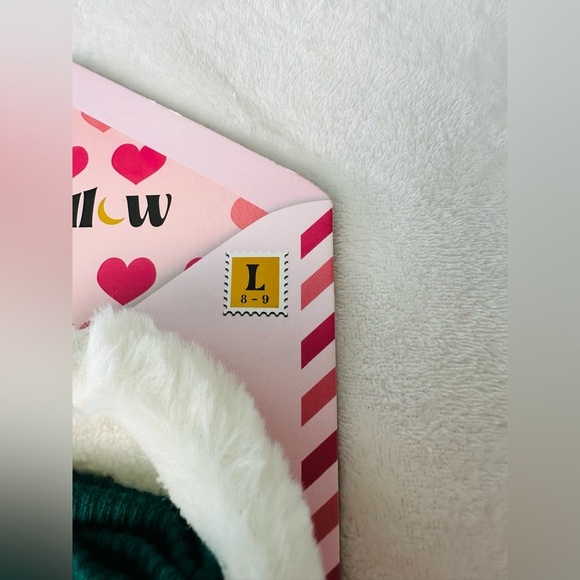 Luna Mellow Luxe Cherry Embroidered White Slippers Size Large or 8-9 - Picture 7 of 7